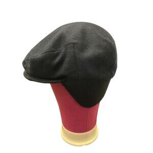 VTG Paul Stuart Newsboy DARK BLUE Cap Hat 100% Cashmere Made in Italy 7 5/8